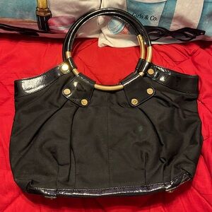 EUC Vintage Bobbi by Sharif Canvas & Leather Hobo Bag